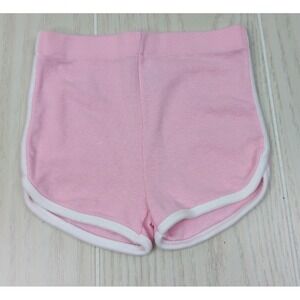 Marshall's stores vintage 80s baby girl pink white trim jogging shorts 18mo READ